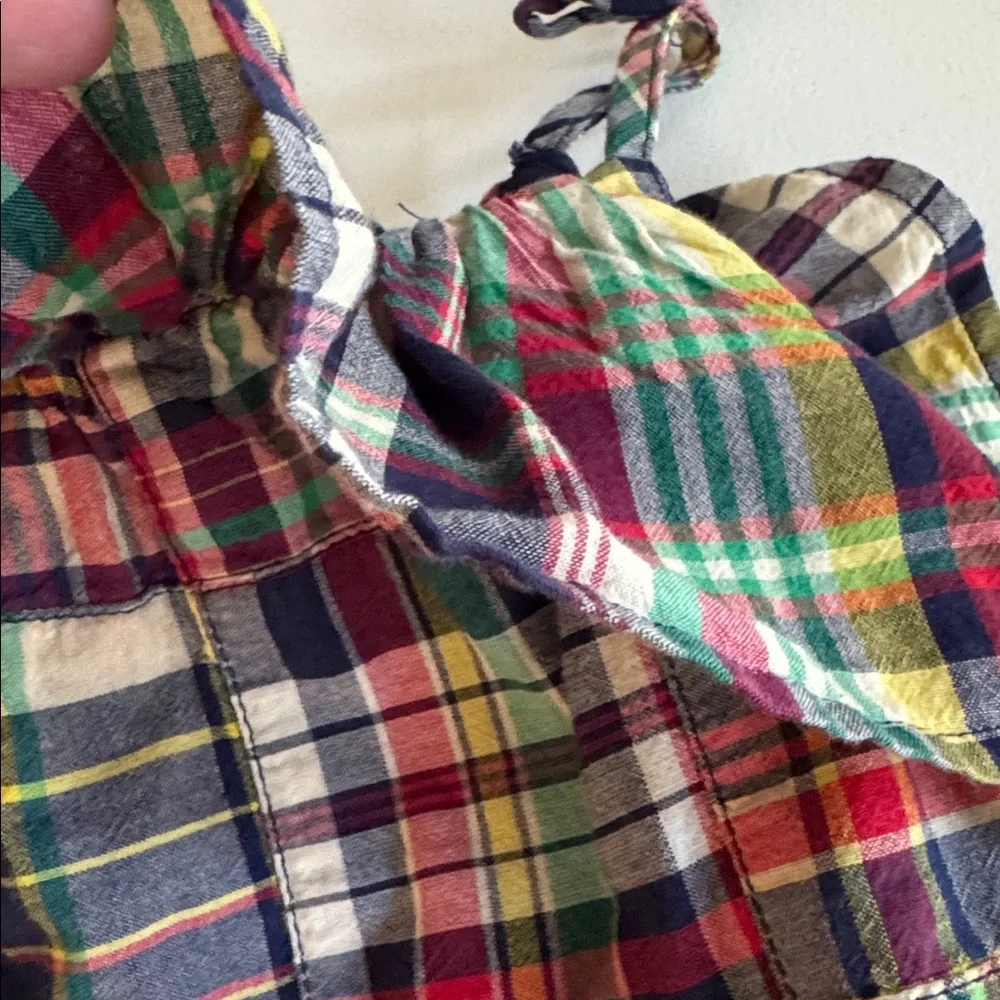 Ralph Lauren Madras Plaid Sunsuit with Hat